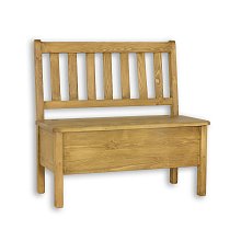 Jedálenská lavica z masívnej borovice, 100x96x53 - Rustikal