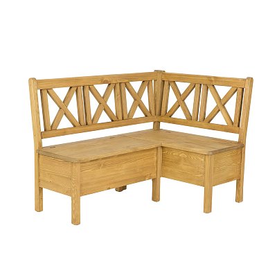 Jedálenská lavica z masívnej borovice, 220x96x140 cm - Rustikal