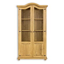 Vitrína z masívnej borovice 107x205x43cm - Rustikal