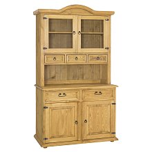 Vitrína z masívnej borovice 112x195x56cm - Rustikal