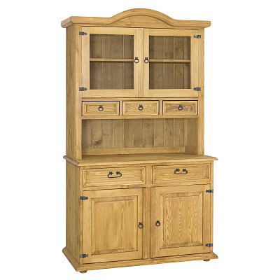 Vitrína z masívnej borovice 112x195x56cm - Rustikal