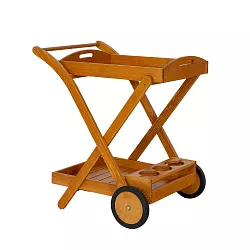 Záhradný bar na kolieskach, 72x85x61cm, smrek