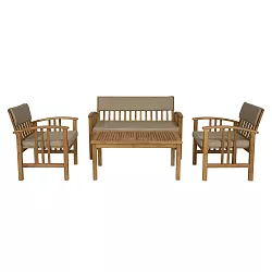 BELLA - zahradní set nábytku, stůl+lavice+2x židle Dub