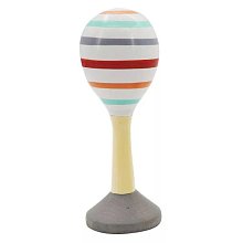 Dřevěná rumba koule - pruhy červené