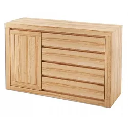 Komoda kombinovaná z přírodního buku 140x41x90cm - Koniak