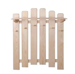 Věšáková stěna z masivní borovice 70x26x89cm - Ořech - DOPRODEJ