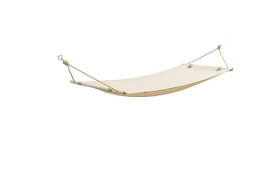 Elegantná hojdacia sieť z masívneho smrekového dreva 355x104x128cm - Krémová