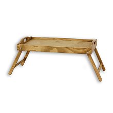 Jedálenská tácka na posteľ z borovicového dreva 32x50cm