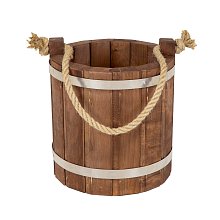 Drevené vedro z masívnej borovice 25x25x25cm