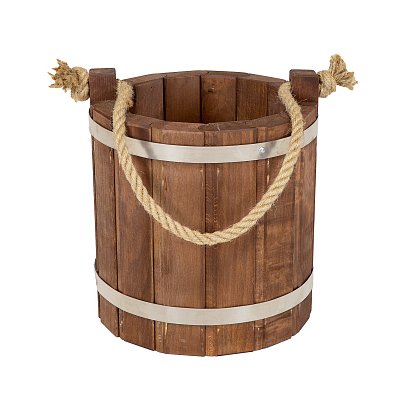 Drevené vedro z masívnej borovice 25x25x25cm