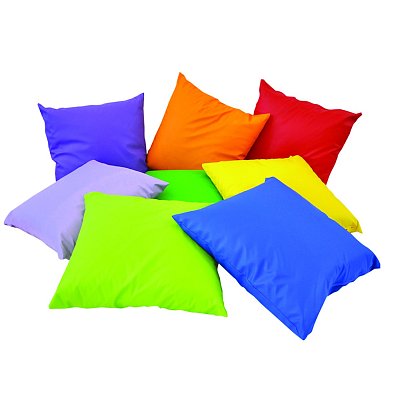 Sada 8 ks barevných polštářů 42x42 cm
