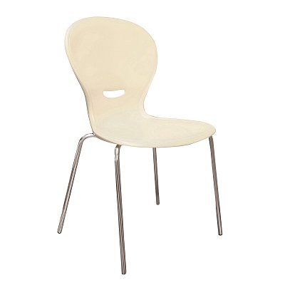 Židle NEWS 4 nohé podnoží - v. 38 cm - Bílá