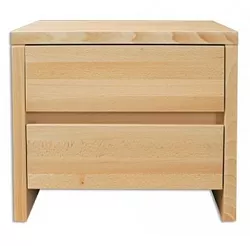 Noční stolek z masivního buku 50x35x45cm - Buk-bělený