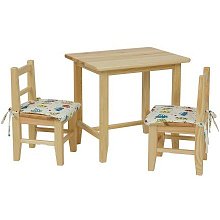 Detský jedálenský set z masívnej borovice - Borovice