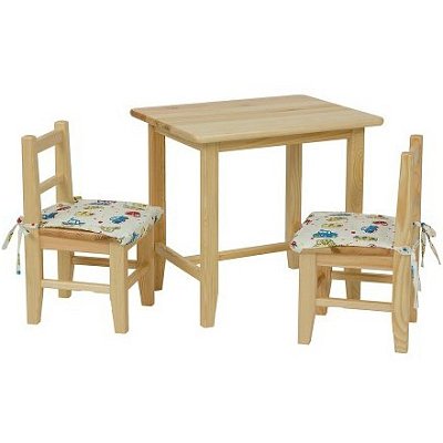 Detský jedálenský set z masívnej borovice - Borovice