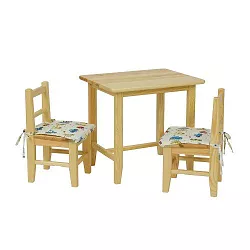 Dětský jídelní set z masivní borovice - Borovice