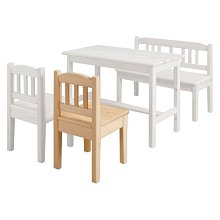 Jedálenská stolička detská z masívnej borovice v.56cm - Borovice