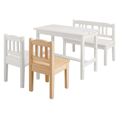 Jedálenská stolička detská z masívnej borovice v.56cm - Borovice