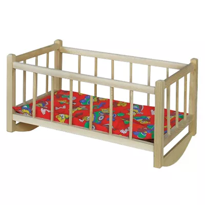 Kolíska pre bábiky z masívneho buku 50x26x26cm