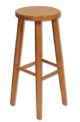 Drevený taburet (70 cm) - Šedá