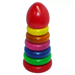 Dřevěná skládačka - Kroužky (14,5 cm)