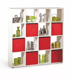 Regál Caboto 139x33x144cm - Bílá