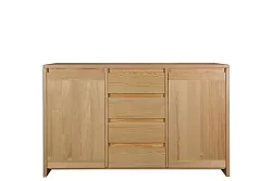 Komoda kombinovaná z masivní borovice 133x40x85cm - Borovice - VÝPRODEJ