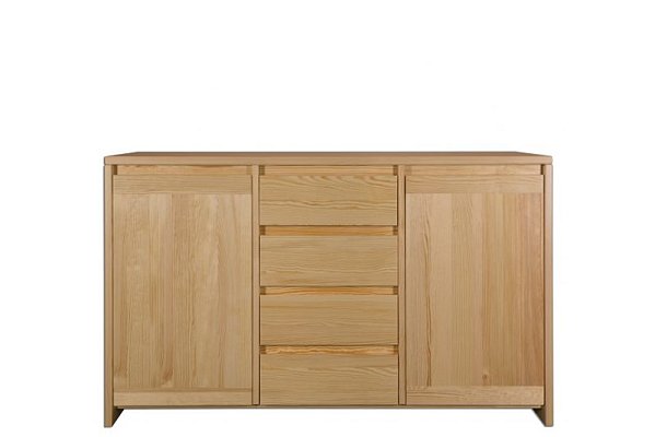 Komoda kombinovaná z masivní borovice 133x40x85cm - Borovice - VÝPRODEJ