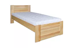 Postel z masivní borovice, jednolůžko 90x200cm - Šedá