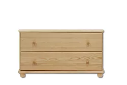 Komoda zásuvková z masivní borovice 100x47x55cm - Šedá