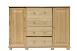 Komoda kombinovaná z masivní borovice 138x47x100cm - Borovice