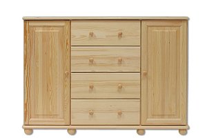 Komoda kombinovaná z masívnej borovice 138x47x100cm - Borovica