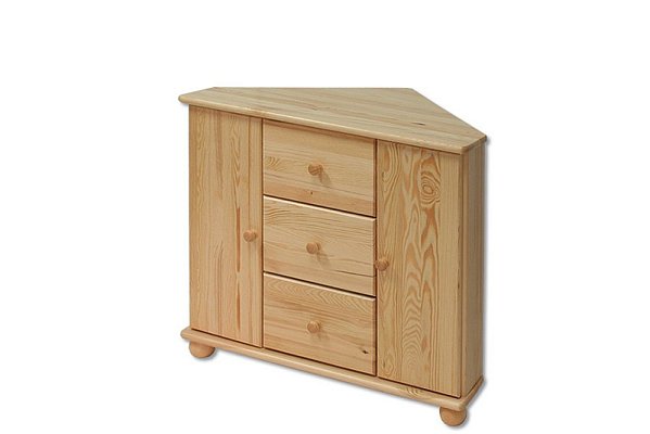 Komoda kombinovaná z masívnej borovice 90x74/60x78cm - Borovica