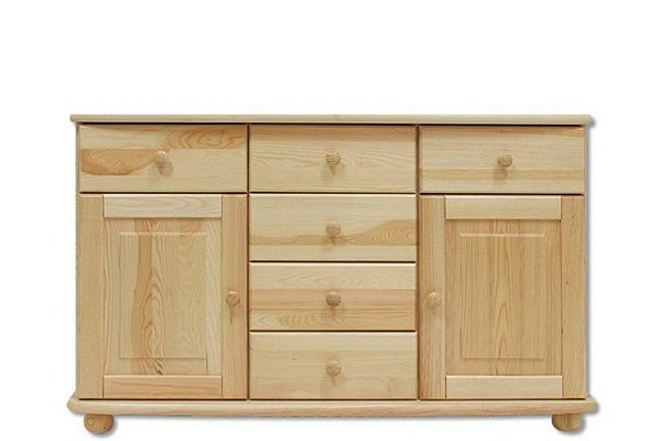 Komoda kombinovaná z masívnej borovice 125x42x76cm - Borovica
