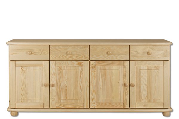 Komoda kombinovaná z masívnej borovice 165x42x76cm - Borovica