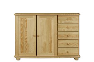 Komoda kombinovaná z masívnej borovice 125x42x92cm - Borovica