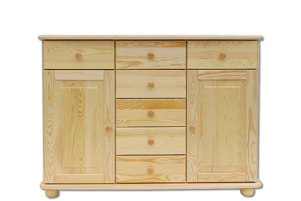 Komoda kombinovaná z masivní borovice 125x42x92cm - Borovice