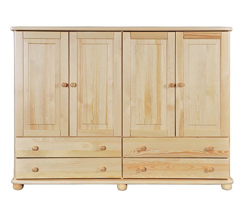 Komoda kombinovaná z masivní borovice 165x42x125cm - Borovice