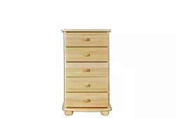 Komoda zásuvková z masívnej borovice 45x42x92cm - Sivá