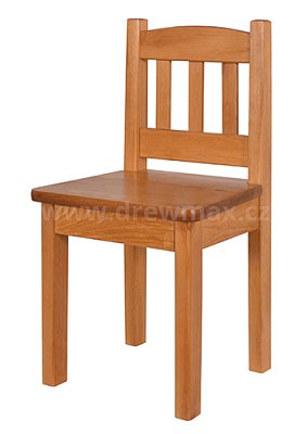 Jedálenská stolička detská z masívnej borovice v.56cm - Jelša