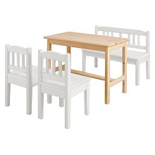 Jedálenský stolík detský z masívnej borovice 75x38x50cm - Borovica