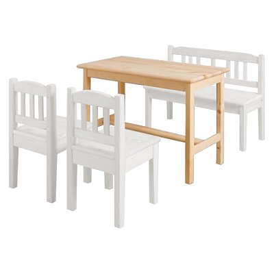 Jedálenský stolík detský z masívnej borovice 75x38x50cm - Borovica