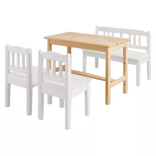 Jedálenský stolík detský z masívnej borovice 75x38x50cm - Borovica