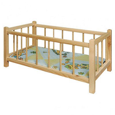 Postieľka pre bábiky z masívneho buku 50x26x24cm