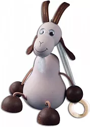 Figúrka cap svetlý na pružinke z masívnej borovice výška 13cm