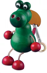 Figúrka dráčik na pružinke z masívnej borovice výška 13cm