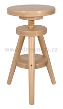 Drevený taburet s výškovým nastavením 30x30x60cm - Buk