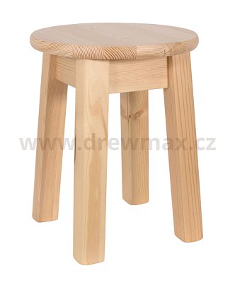 Dřevěný taburet v.45cm - Borovice