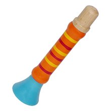 Dřevěná píšťalka oranžová