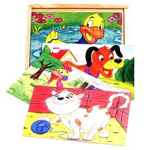 Drewmax 30 - Drevená sada puzzle - Kačica